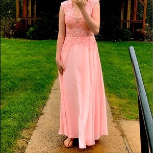 A pink prom dress